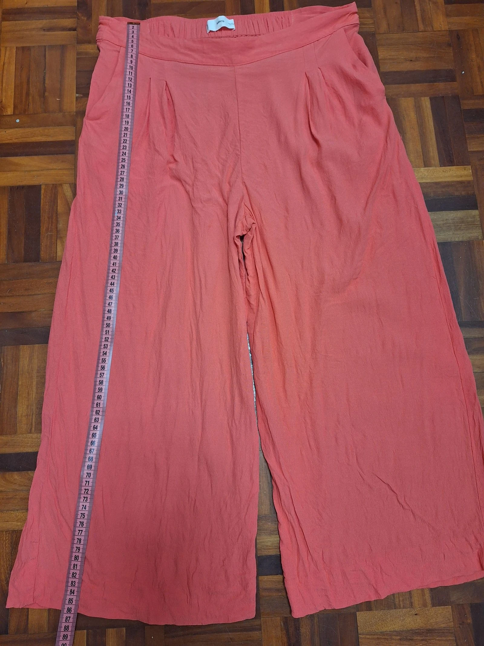 Mango XL coral fluid summer palazzo pants – photo 5
